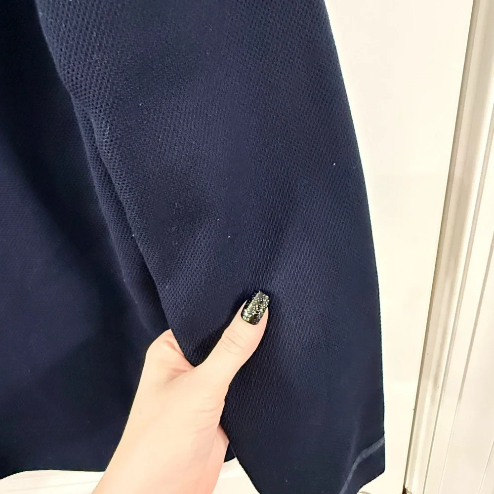 Massimo Dutti Dark Navy Zip-Up Sweater- Size Small